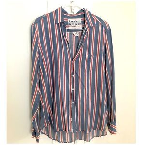 Frank & Eileen Blue Striped Eileen Sz Large